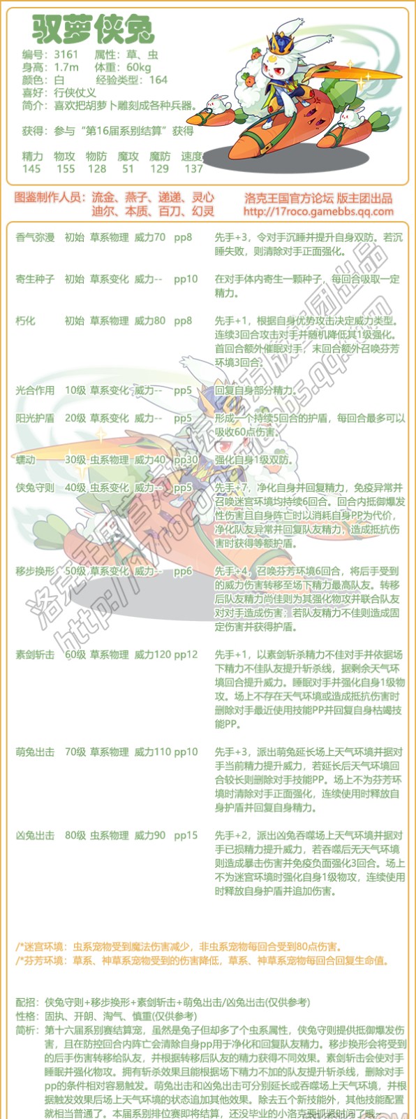 洛克王国驭萝侠兔性格什么好 驭萝侠兔性格推荐图1