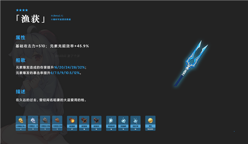 原神2.1鱼叉武器90级属性一览图2