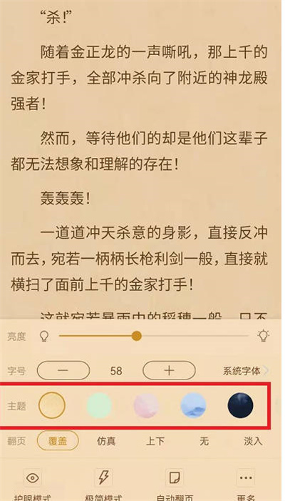 书旗小说怎么更改小说阅读背景颜色[图片3]