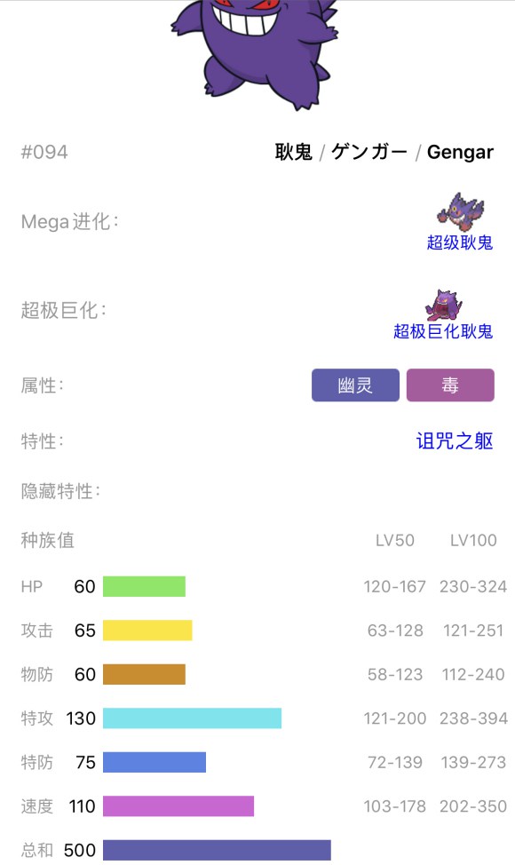 Pokemmo耿鬼性格选择及配招推荐图1